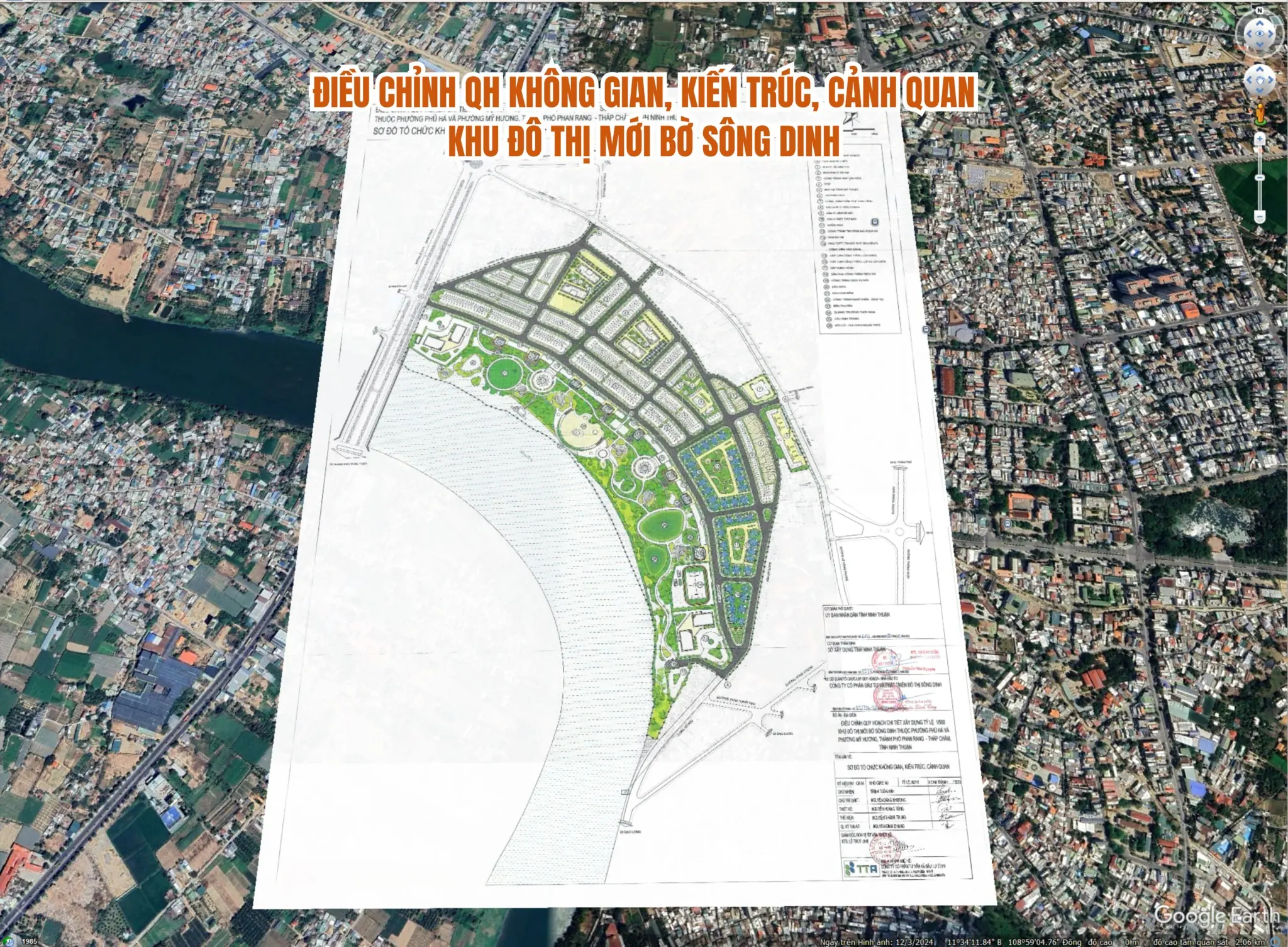Mặt bằng Khu đô thị mới Bờ Sông Dinh